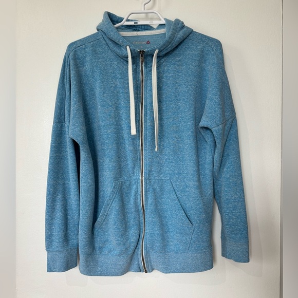 ✨Reebok Blue Zip-Up Hoodie - Size L - Picture 1 of 6